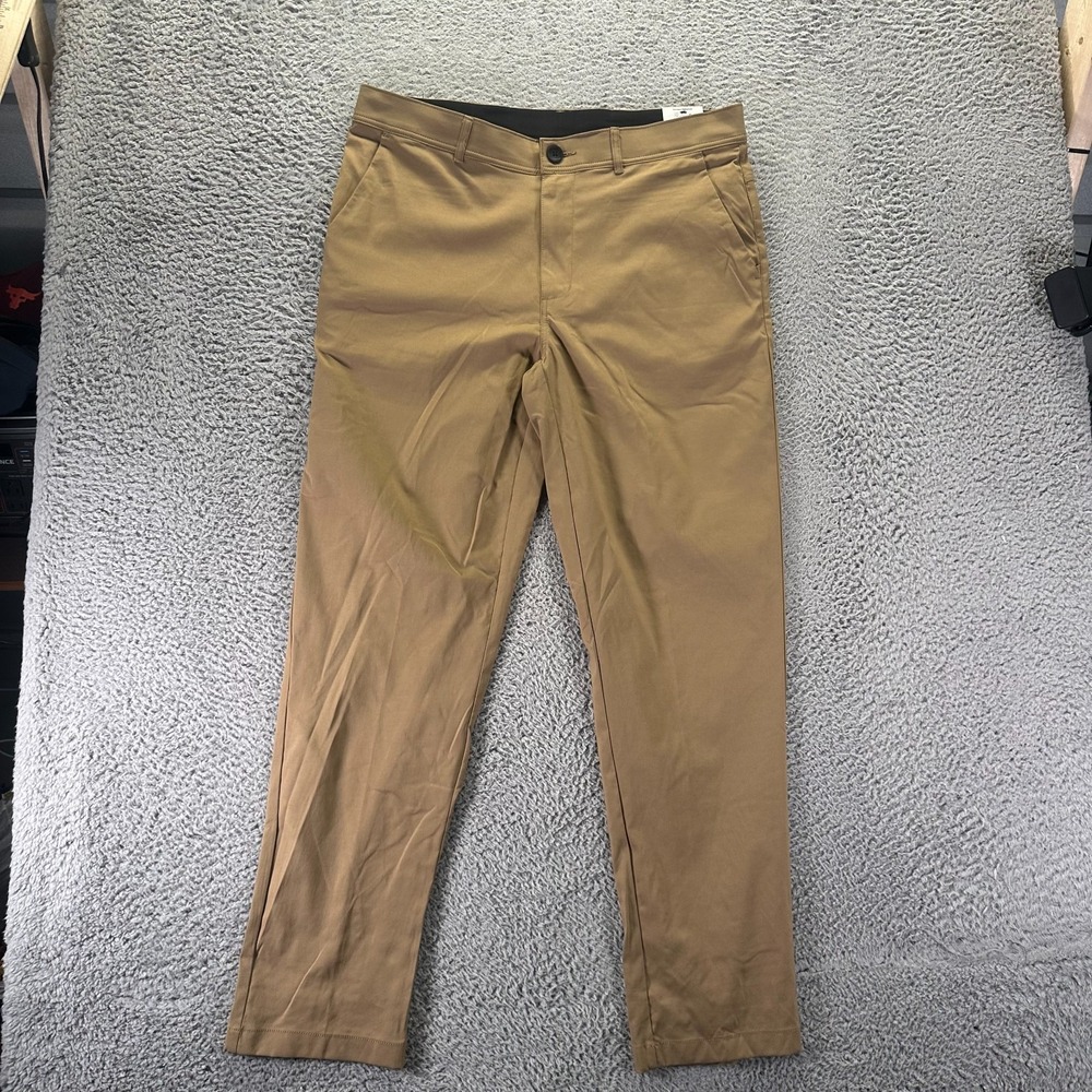 George Pant Mens 36x32 Brown Nylon Khakis Straight Hiking Camping Travel Stretch